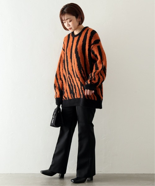 JOINT WORKS（ジョイントワークス）の「MOHAIR MIX ZEBRA ニットプルオーバー（ニット/セーター・メンズ・ブラック/ネイビー/オレンジ・MEDIUM/LARGE）」の12枚目の写真