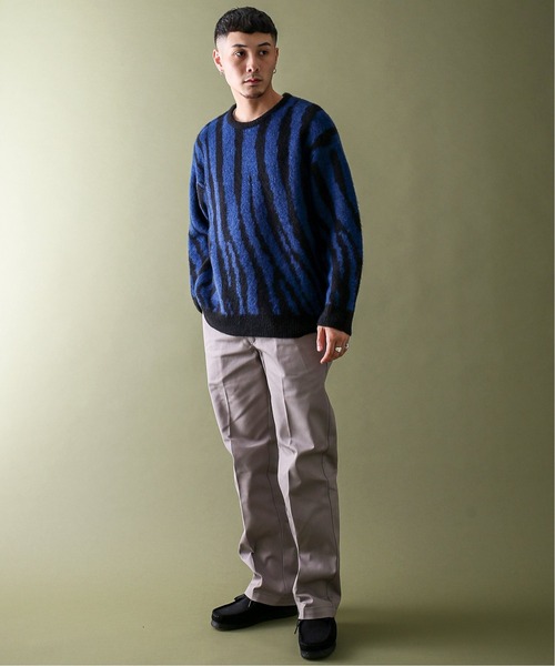 JOINT WORKS（ジョイントワークス）の「MOHAIR MIX ZEBRA ニットプルオーバー（ニット/セーター・メンズ・ブラック/ネイビー/オレンジ・MEDIUM/LARGE）」の7枚目の写真