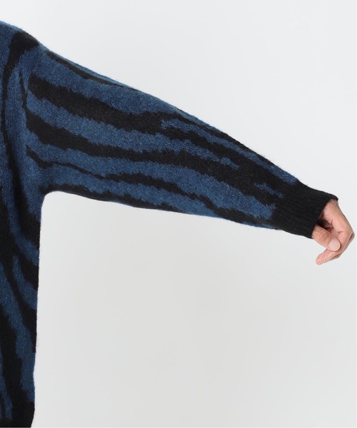 JOINT WORKS（ジョイントワークス）の「MOHAIR MIX ZEBRA ニットプルオーバー（ニット/セーター・メンズ・ブラック/ネイビー/オレンジ・MEDIUM/LARGE）」の8枚目の写真