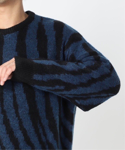 JOINT WORKS（ジョイントワークス）の「MOHAIR MIX ZEBRA ニットプルオーバー（ニット/セーター・メンズ・ブラック/ネイビー/オレンジ・MEDIUM/LARGE）」の20枚目の写真