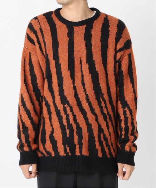 JOINT WORKS（ジョイントワークス）の「MOHAIR MIX ZEBRA ニットプルオーバー（ニット/セーター・メンズ・ブラック/ネイビー/オレンジ・MEDIUM/LARGE）」の15枚目の写真