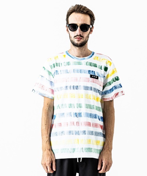 ACANTHUS（アカンサス）の「mt7511-Hand Border Tee Tシャツ（Tシャツ/カットソー・メンズ・ホワイト×ブルー/ホワイト×ネイビー/マルチ・S/M/L/XL）」の17枚目の写真