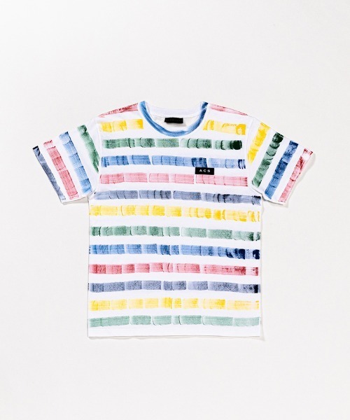 ACANTHUS（アカンサス）の「mt7511-Hand Border Tee Tシャツ（Tシャツ/カットソー・メンズ・ホワイト×ブルー/ホワイト×ネイビー/マルチ・S/M/L/XL）」の7枚目の写真