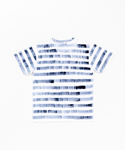 ACANTHUS（アカンサス）の「mt7511-Hand Border Tee Tシャツ（Tシャツ/カットソー・メンズ・ホワイト×ブルー/ホワイト×ネイビー/マルチ・S/M/L/XL）」の21枚目の写真