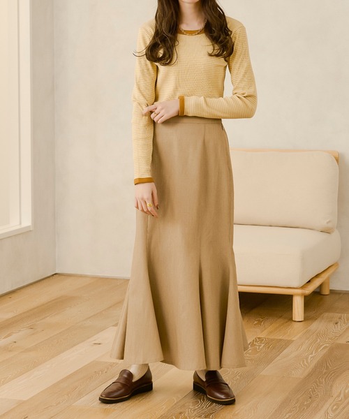 Ambre Neige（アンブルネージュ）の「ハイウエストマーメイドスカート／【WEB/EC限定商品】（スカート・レディース・ブラック/ベージュ/ダークブラウン/アイボリー/モカ・MEDIUM/SMALL）」の6枚目の写真