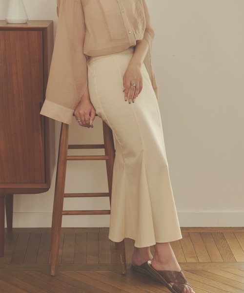 Ambre Neige（アンブルネージュ）の「ハイウエストマーメイドスカート／【WEB/EC限定商品】（スカート・レディース・ブラック/ベージュ/ダークブラウン/アイボリー/モカ・MEDIUM/SMALL）」の17枚目の写真