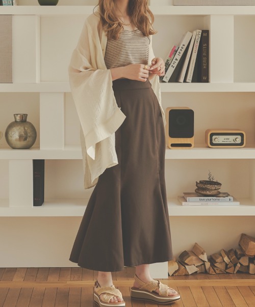 Ambre Neige（アンブルネージュ）の「ハイウエストマーメイドスカート／【WEB/EC限定商品】（スカート・レディース・ブラック/ベージュ/ダークブラウン/アイボリー/モカ・MEDIUM/SMALL）」の16枚目の写真