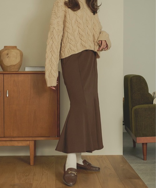 Ambre Neige（アンブルネージュ）の「ハイウエストマーメイドスカート／【WEB/EC限定商品】（スカート・レディース・ブラック/ベージュ/ダークブラウン/アイボリー/モカ・MEDIUM/SMALL）」の22枚目の写真