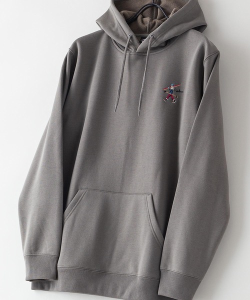 OUTDOOR PRODUCTS APPAREL(アウトドアプロダクツアパレル)の「バックプリント 裏フリースボンディング ルーズシルエット プルパーカー(パーカー・メンズ・オフホワイト/ライトブラウン/オリーブ/アイボリー/杢グレー/ブラック・MEDIUM/X-LARGE/LARGE)」の6枚目の写真