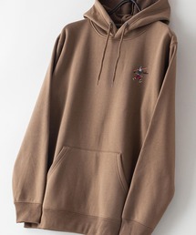 バックプリント 裏フリースボンディング ルーズシルエット プルパーカー