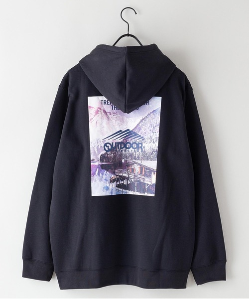 OUTDOOR PRODUCTS APPAREL(アウトドアプロダクツアパレル)の「バックプリント 裏フリースボンディング ルーズシルエット プルパーカー(パーカー・メンズ・オフホワイト/ライトブラウン/オリーブ/アイボリー/杢グレー/ブラック・MEDIUM/X-LARGE/LARGE)」の10枚目の写真