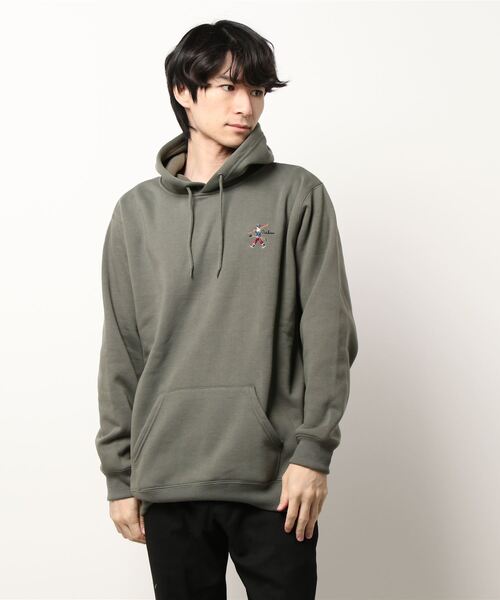 OUTDOOR PRODUCTS APPAREL(アウトドアプロダクツアパレル)の「バックプリント 裏フリースボンディング ルーズシルエット プルパーカー(パーカー・メンズ・オフホワイト/ライトブラウン/オリーブ/アイボリー/杢グレー/ブラック・MEDIUM/X-LARGE/LARGE)」の15枚目の写真