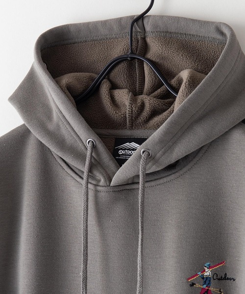 OUTDOOR PRODUCTS APPAREL(アウトドアプロダクツアパレル)の「バックプリント 裏フリースボンディング ルーズシルエット プルパーカー(パーカー・メンズ・オフホワイト/ライトブラウン/オリーブ/アイボリー/杢グレー/ブラック・MEDIUM/X-LARGE/LARGE)」の16枚目の写真