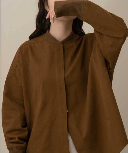 lawgy(ラウジー)の「combination knit pullover(その他トップス・レディース・クリーム/ブラウン系・FREE)」の1枚目の写真