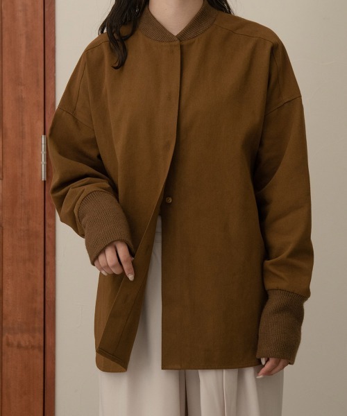 lawgy(ラウジー)の「combination knit pullover(その他トップス・レディース・クリーム/ブラウン系・FREE)」の7枚目の写真