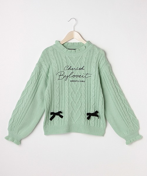 by LOVEiT(バイラビット)の「ケーブルニット(ニット/セーター・キッズ・アイボリー/ベージュ/ミント/ブラック・130cm/140cm/150cm/160cm/120cm)」の4枚目の写真