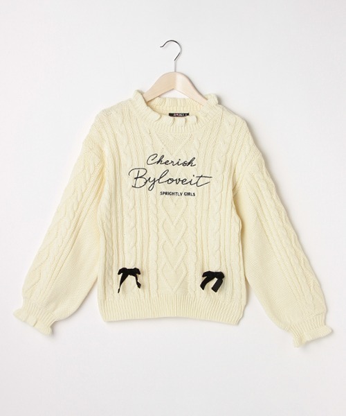 by LOVEiT(バイラビット)の「ケーブルニット(ニット/セーター・キッズ・アイボリー/ベージュ/ミント/ブラック・130cm/140cm/150cm/160cm/120cm)」の15枚目の写真