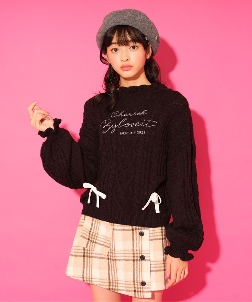 by LOVEiT(バイラビット)の「ケーブルニット(ニット/セーター・キッズ・アイボリー/ベージュ/ミント/ブラック・130cm/140cm/150cm/160cm/120cm)」の13枚目の写真