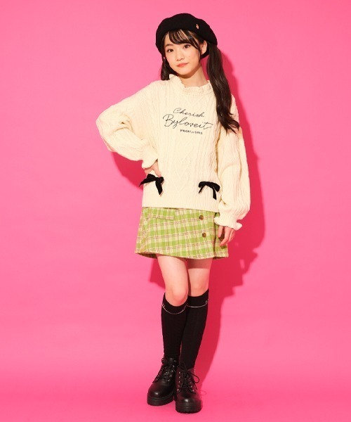 by LOVEiT(バイラビット)の「ケーブルニット(ニット/セーター・キッズ・アイボリー/ベージュ/ミント/ブラック・130cm/140cm/150cm/160cm/120cm)」の11枚目の写真