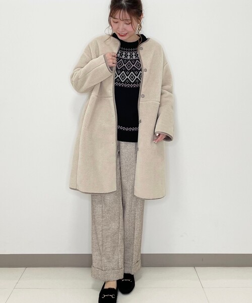 Cutie Blonde（キューティーブロンド）の「◆トレンドな求心柄ニット（ニット/セーター・レディース・ブラック/サンドベージュ/ブラウン系・01/02/03）」の22枚目の写真