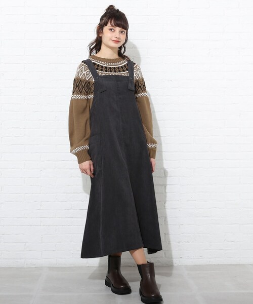 Cutie Blonde（キューティーブロンド）の「◆トレンドな求心柄ニット（ニット/セーター・レディース・ブラック/サンドベージュ/ブラウン系・01/02/03）」の5枚目の写真