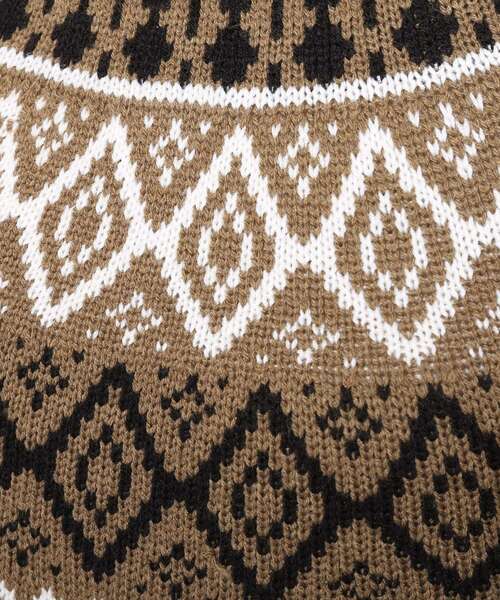 Cutie Blonde（キューティーブロンド）の「◆トレンドな求心柄ニット（ニット/セーター・レディース・ブラック/サンドベージュ/ブラウン系・01/02/03）」の12枚目の写真