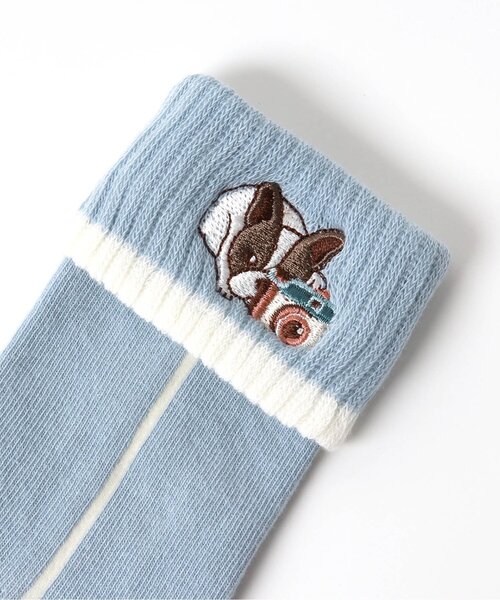 BREEZE(ブリーズ)の「photoモチーフ刺繍ソックス(ソックス/靴下・キッズ・ミント/ラベンダー/サックスブルー/オレンジ・18/21/15 )」の12枚目の写真
