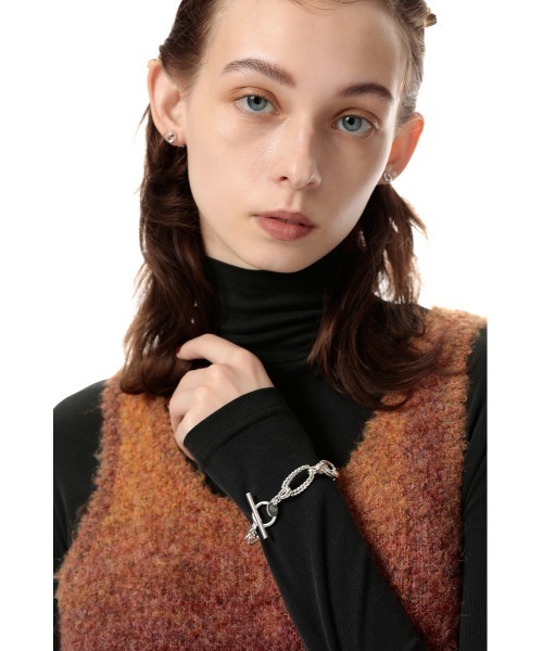 SLY（スライ）の「R/C MIX PARTS BRACELET ブレスレット（ブレスレット・レディース・ゴールド/シルバー・FREE）」の2枚目の写真