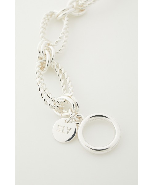 SLY（スライ）の「R/C MIX PARTS BRACELET ブレスレット（ブレスレット・レディース・ゴールド/シルバー・FREE）」の16枚目の写真