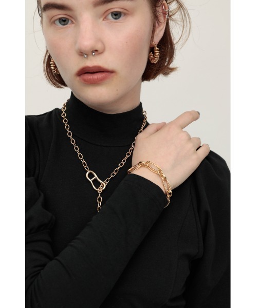 SLY（スライ）の「R/C MIX PARTS BRACELET ブレスレット（ブレスレット・レディース・ゴールド/シルバー・FREE）」の11枚目の写真