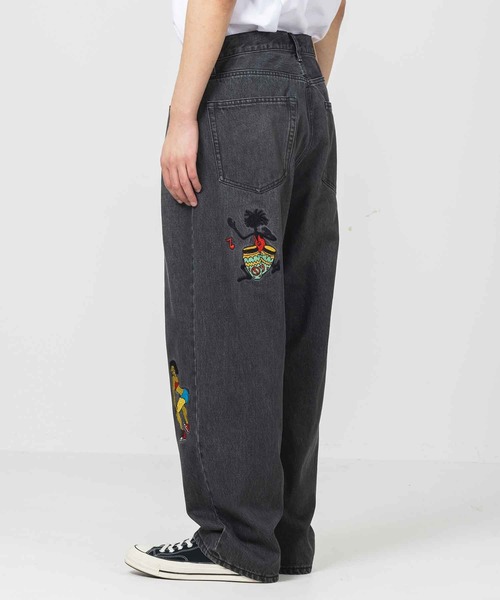 XLARGE（エクストララージ）の「EMBROIDERY RAVE DENIM PANTS（その他パンツ・メンズ・ブラック/インディゴブルー・32inch/30inch/34inch/36inch）」の5枚目の写真