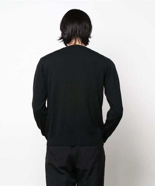 MEN'S BIGI(メンズビギ)の「12Gジャガードニット(ニット/セーター・メンズ・ブラック/ベージュ/オフホワイト・01/02/03)」の5枚目の写真