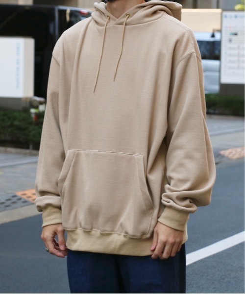 SUNNY SPORTS(サニースポーツ)の「SUNNY SPORTS/サニースポーツ THERMAL PULL-OVER HOODIE BOMBER HEAT(パーカー・メンズ・ブラック/ベージュ・SMALL/MEDIUM/LARGE)」の12枚目の写真