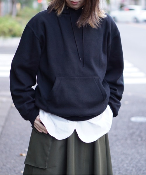 SUNNY SPORTS(サニースポーツ)の「SUNNY SPORTS/サニースポーツ THERMAL PULL-OVER HOODIE BOMBER HEAT(パーカー・メンズ・ブラック/ベージュ・SMALL/MEDIUM/LARGE)」の19枚目の写真