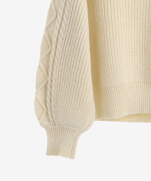 MAJESTIC LEGON（マジェスティックレゴン）の「セーラーカラーケーブルニット（ニット/セーター・レディース・ブラック/ブラウン/アイボリー・MEDIUM）」の22枚目の写真