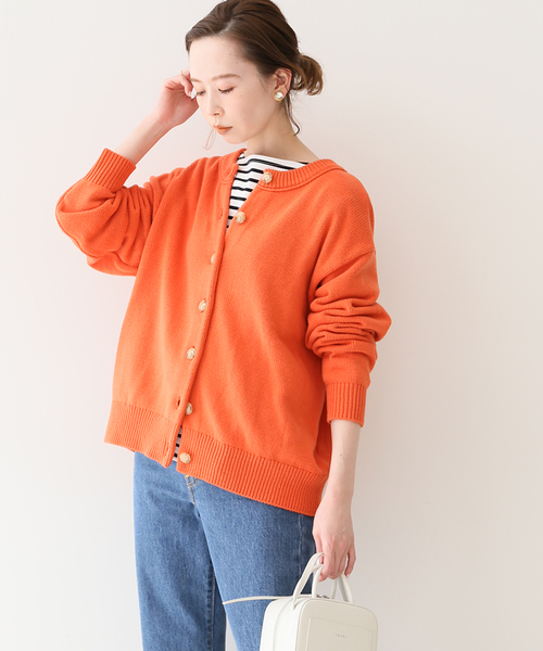 美品☆SLOBE IENA スローブ イエナ☆2WAYクルーネックカーディガン SLOBE IENA（スローブイエナ） カーディガン 2WAYクルーネック