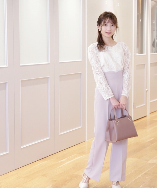 PROPORTION BODY DRESSING(プロポーションボディドレッシング)の「ハイウエストストレートフレアーパンツ / 1212130201(その他パンツ・レディース・グレー/ピンク・MEDIUM/SMALL)」の8枚目の写真