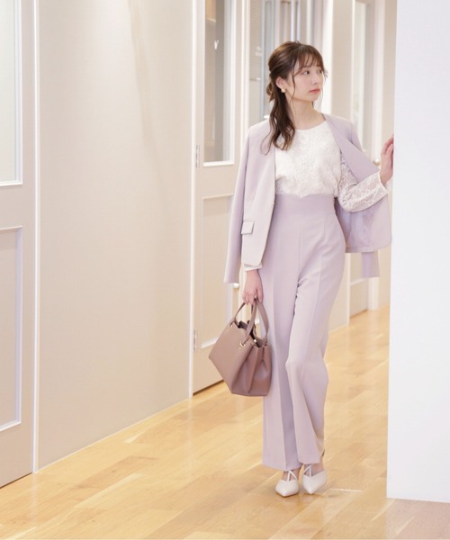 PROPORTION BODY DRESSING(プロポーションボディドレッシング)の「ハイウエストストレートフレアーパンツ / 1212130201(その他パンツ・レディース・グレー/ピンク・MEDIUM/SMALL)」の9枚目の写真