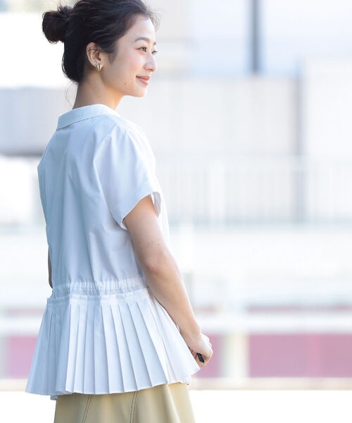 Ray BEAMS（レイビームス）の「Ray BEAMS / プリーツ キリカエ レギュラー カラー シャツ（シャツ/ブラウス・レディース・ホワイト/ライトブルー/ブラック・ONE SIZE）」の14枚目の写真