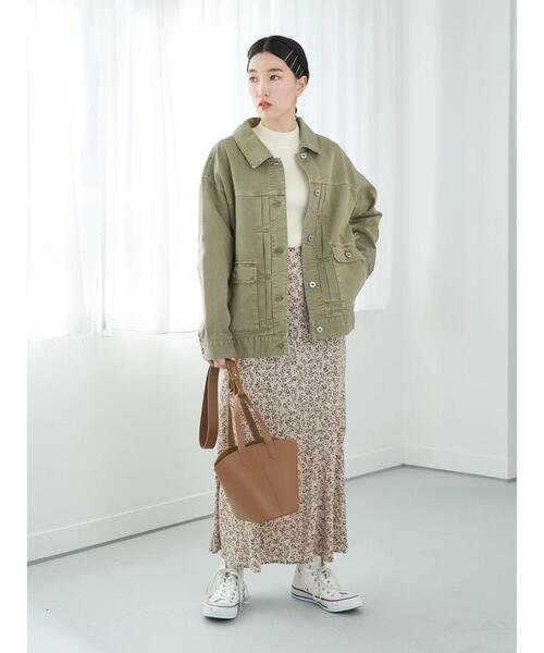 earth music&ecology（アースミュージックアンドエコロジー）の「フラワーマーメイドスカート＊（スカート・レディース・ブラック/ベージュ・S/M）」の17枚目の写真