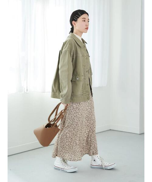 earth music&ecology（アースミュージックアンドエコロジー）の「フラワーマーメイドスカート＊（スカート・レディース・ブラック/ベージュ・S/M）」の16枚目の写真