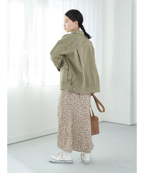 earth music&ecology（アースミュージックアンドエコロジー）の「フラワーマーメイドスカート＊（スカート・レディース・ブラック/ベージュ・S/M）」の15枚目の写真