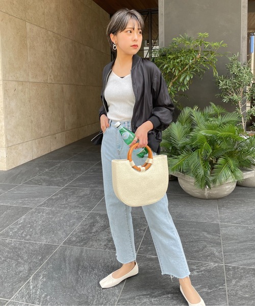 StyleSea(スタイルシー)の「オーガンジーボリュームスリーブブルゾン(ブルゾン・レディース・アイボリー/ブラック・MEDIUM)」の8枚目の写真