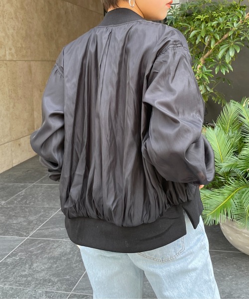 StyleSea(スタイルシー)の「オーガンジーボリュームスリーブブルゾン(ブルゾン・レディース・アイボリー/ブラック・MEDIUM)」の12枚目の写真