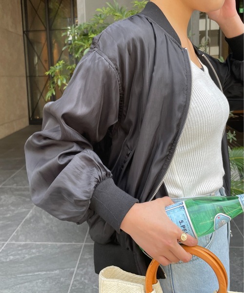 StyleSea(スタイルシー)の「オーガンジーボリュームスリーブブルゾン(ブルゾン・レディース・アイボリー/ブラック・MEDIUM)」の14枚目の写真