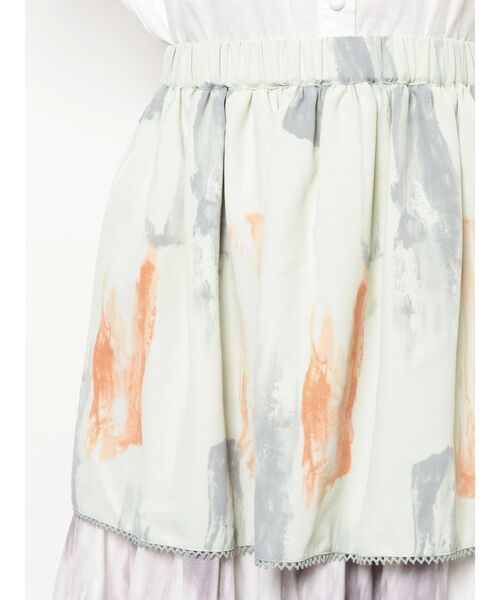 merry jenny（メリージェニー）の「paintティアードスカート（スカート・レディース・ブラウン/ライトグリーン・FREE）」の20枚目の写真
