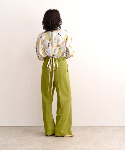 LHELBIE(レルビエ)の「ペイントプリントバックリボンシャツ(シャツ/ブラウス・レディース・ピンク/ブルー/ライトグリーン系・M)」の20枚目の写真