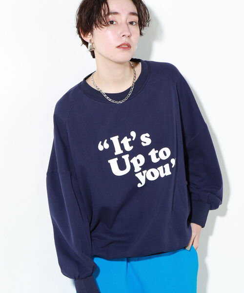 NOLLEY’S(ノーリーズ)の「◇【WEB限定】ドルマンロゴロンT(Tシャツ/カットソー・レディース・ホワイト/ホワイト系4/ネイビー/ラベンダー・FREE)」の4枚目の写真