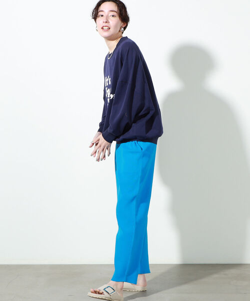 NOLLEY’S(ノーリーズ)の「◇【WEB限定】ドルマンロゴロンT(Tシャツ/カットソー・レディース・ホワイト/ホワイト系4/ネイビー/ラベンダー・FREE)」の8枚目の写真