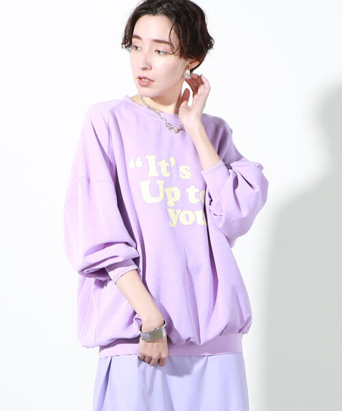 NOLLEY’S(ノーリーズ)の「◇【WEB限定】ドルマンロゴロンT(Tシャツ/カットソー・レディース・ホワイト/ホワイト系4/ネイビー/ラベンダー・FREE)」の15枚目の写真